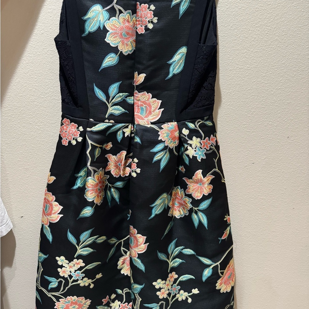 Nanette Lepore Black Floral Midi Dress - Picture 3 of 6